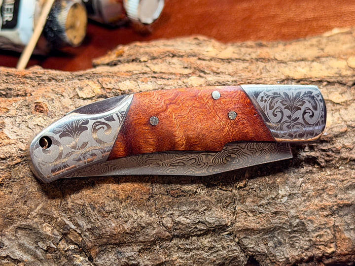 Craftmasters Scrimshaw Pocket Knife - Clipper Ship