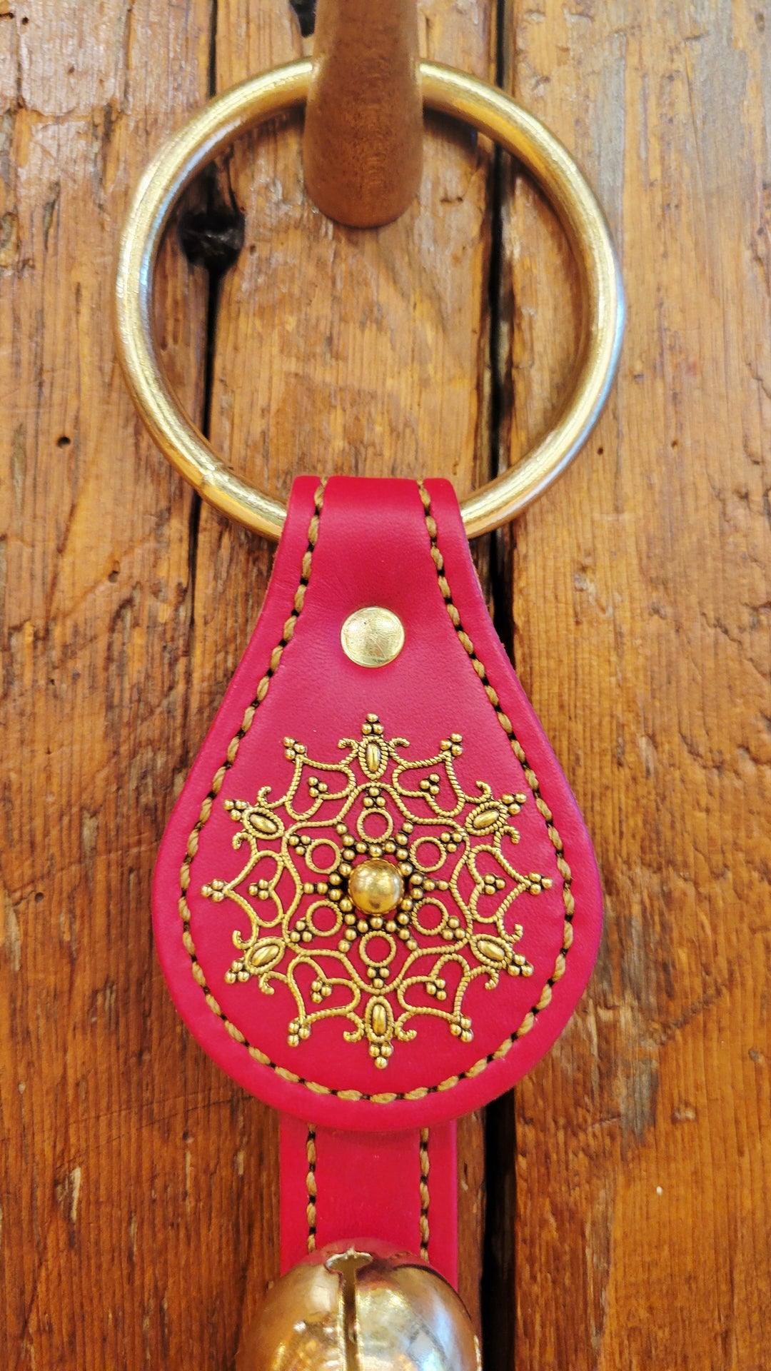 Leather Bell Strap with Snowflake Charm