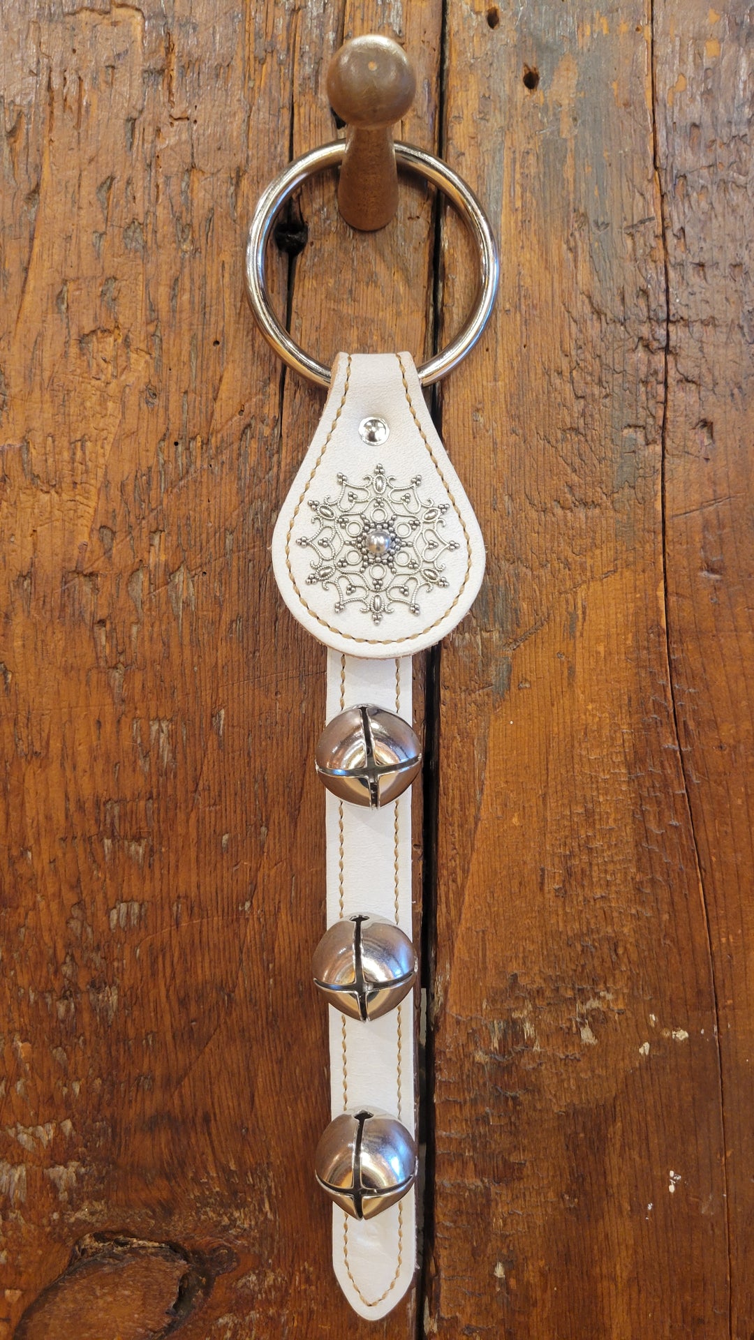 Leather Bell Strap with Snowflake Charm