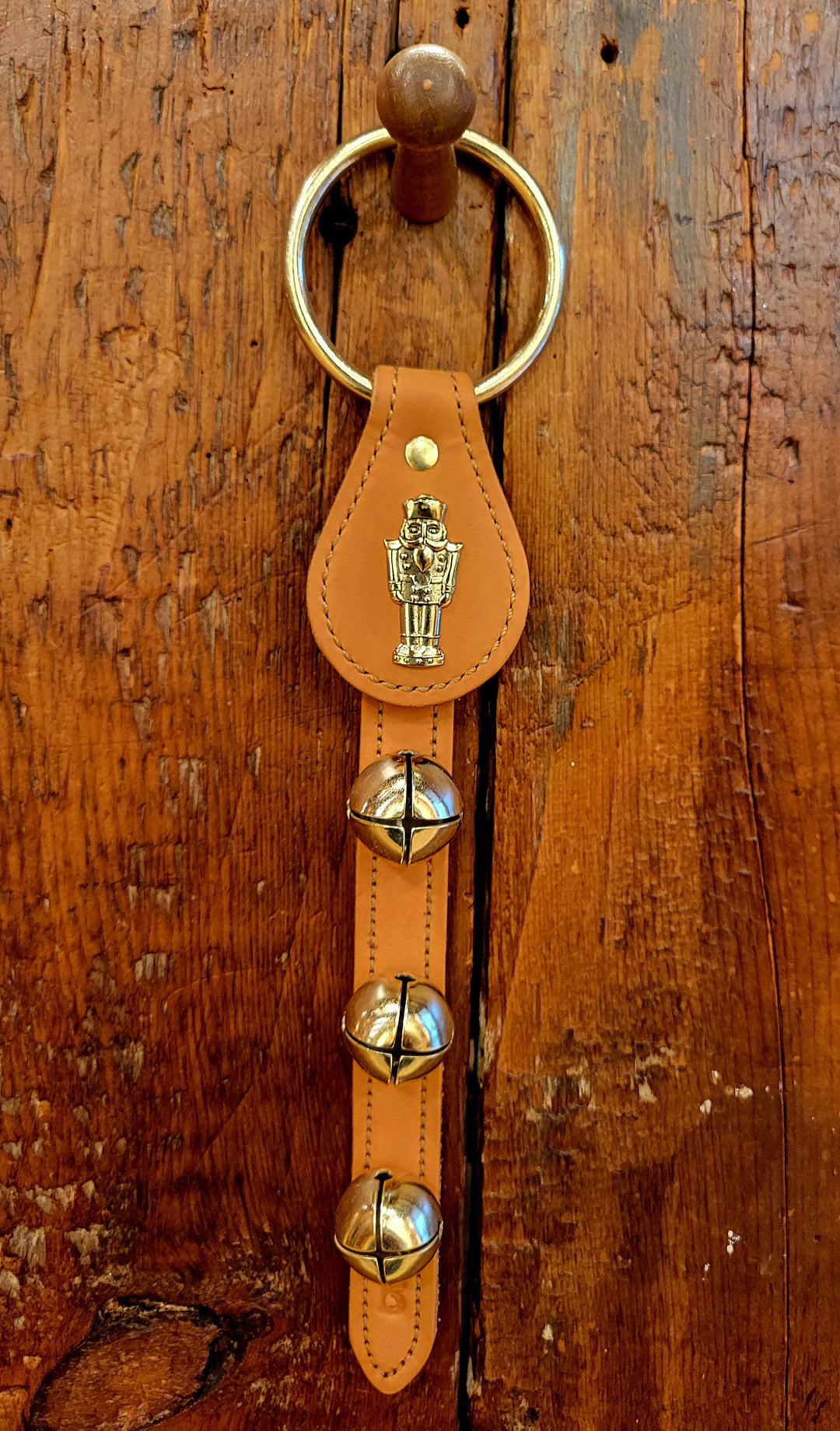 Leather Bell Strap with Nutcracker Charm