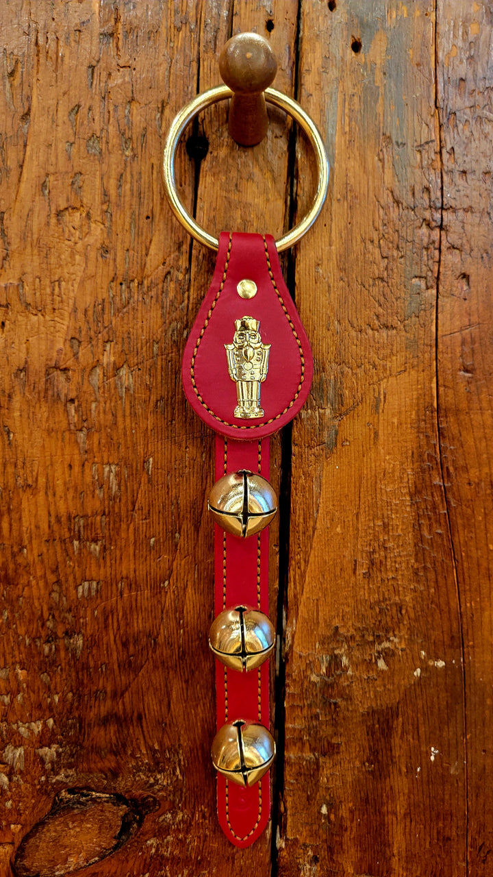 Leather Bell Strap with Nutcracker Charm