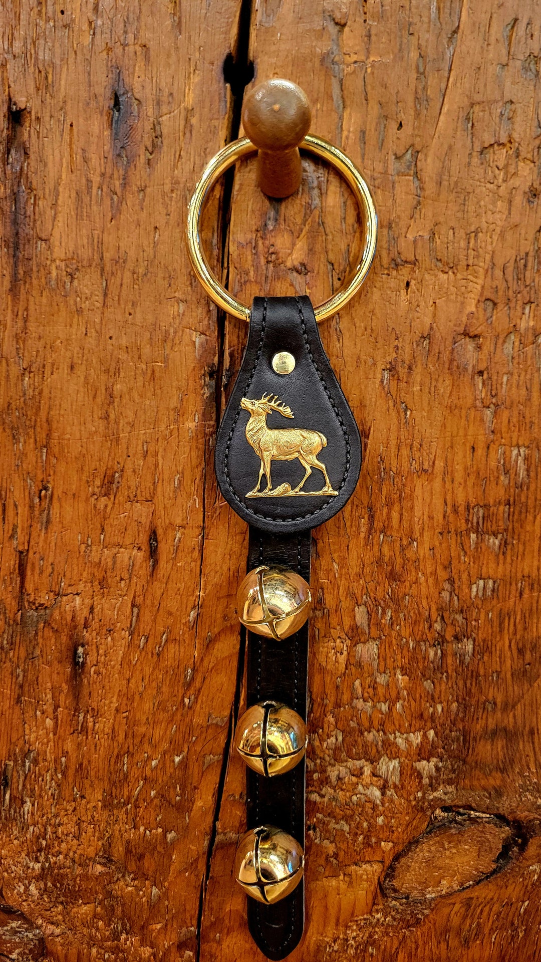 Leather Bells with Elk Charm