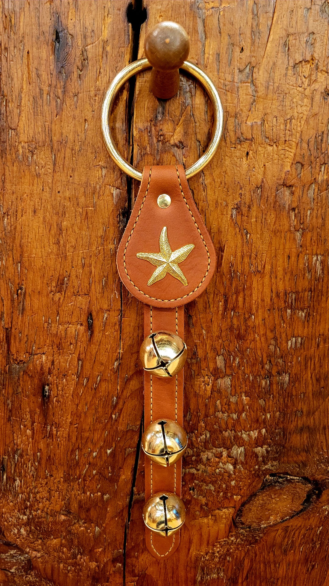 Leather Bells with Starfish Charm