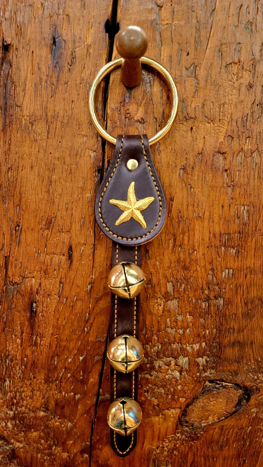Leather Bells with Starfish Charm