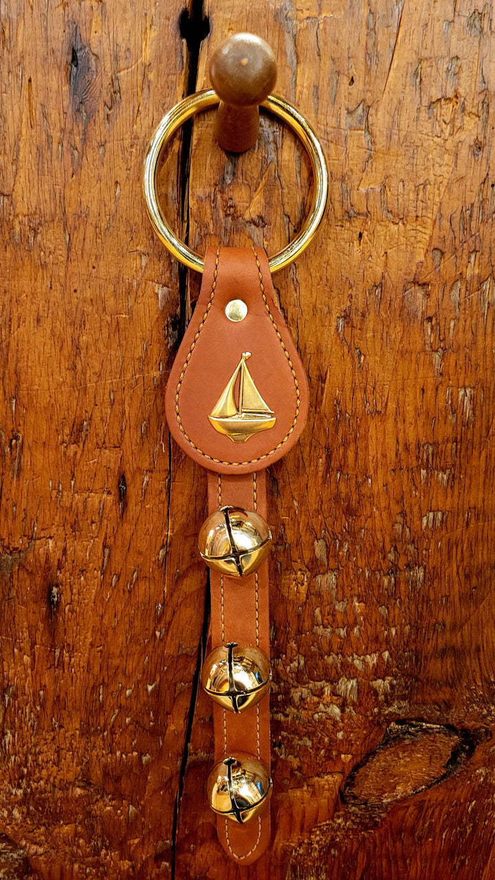 Leather Bells with Sailboat Charm
