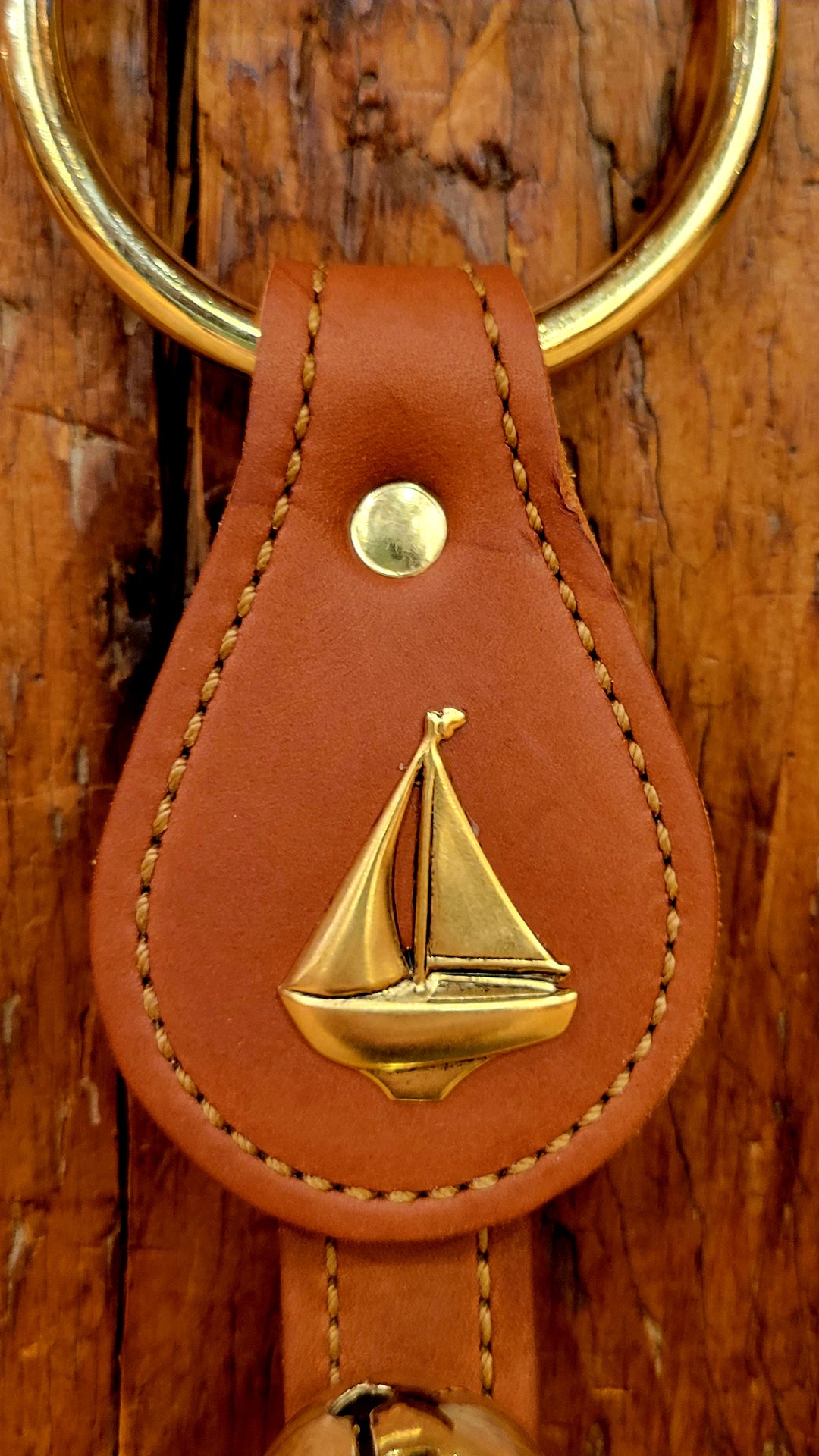 Leather Bells with Sailboat Charm