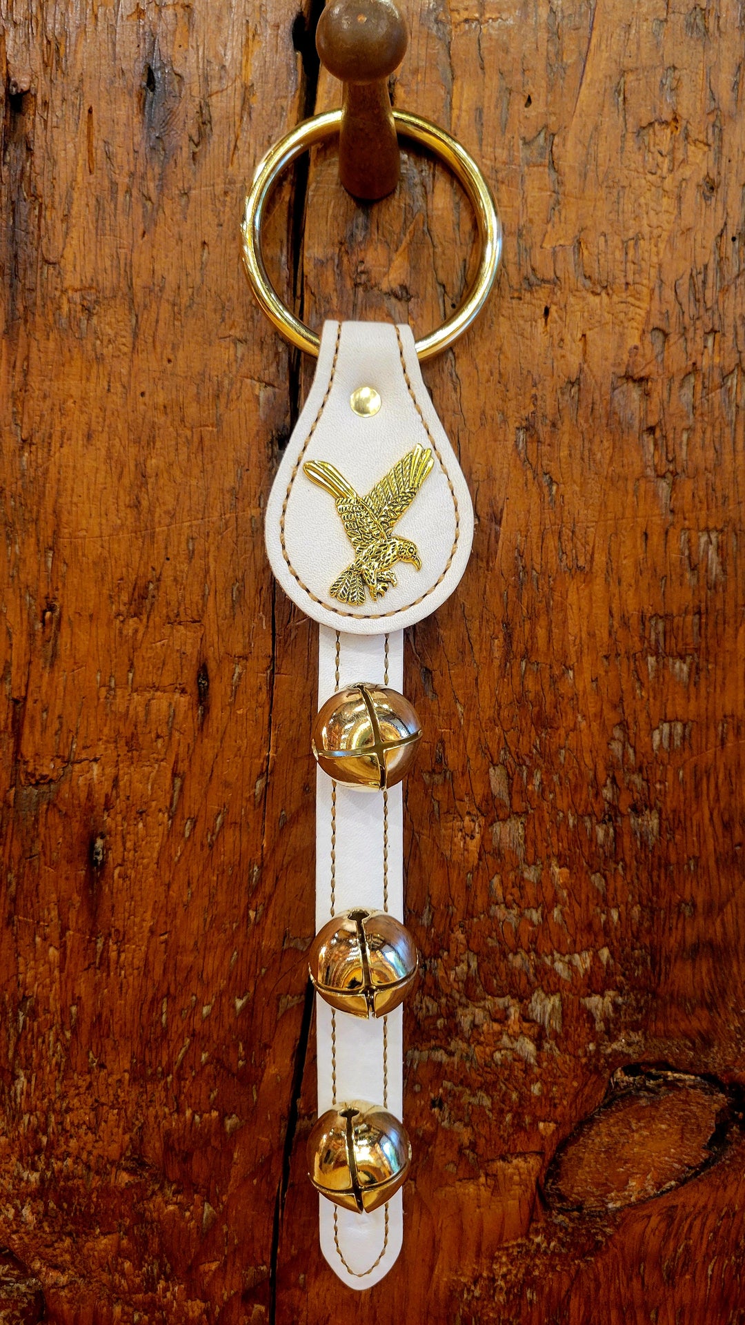 Leather Bells with American Eagle Charm