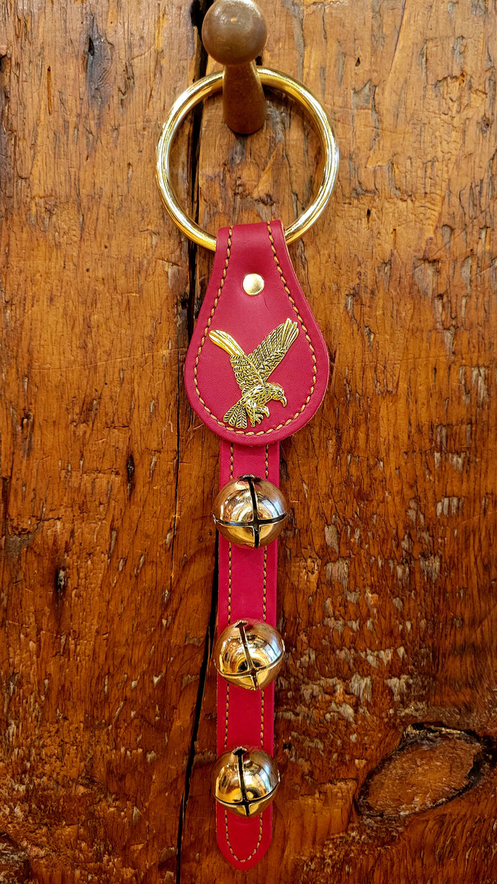 Leather Bells with American Eagle Charm