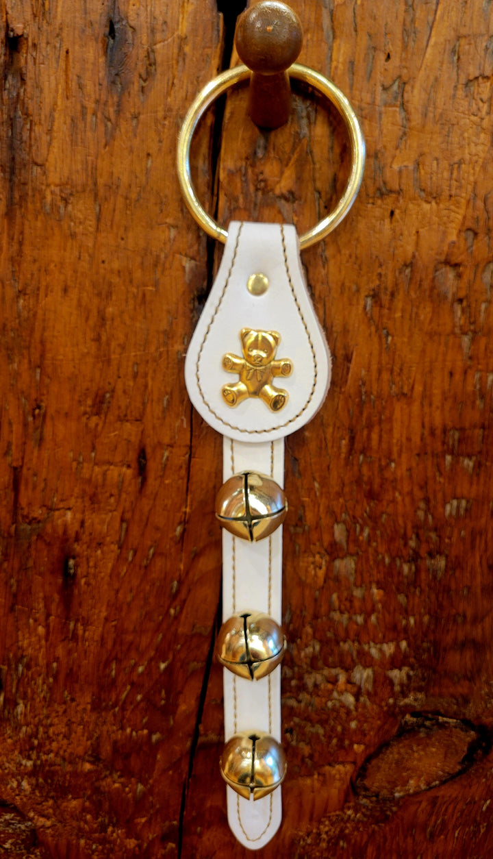 Leather Bells with Teddy Bear Charm