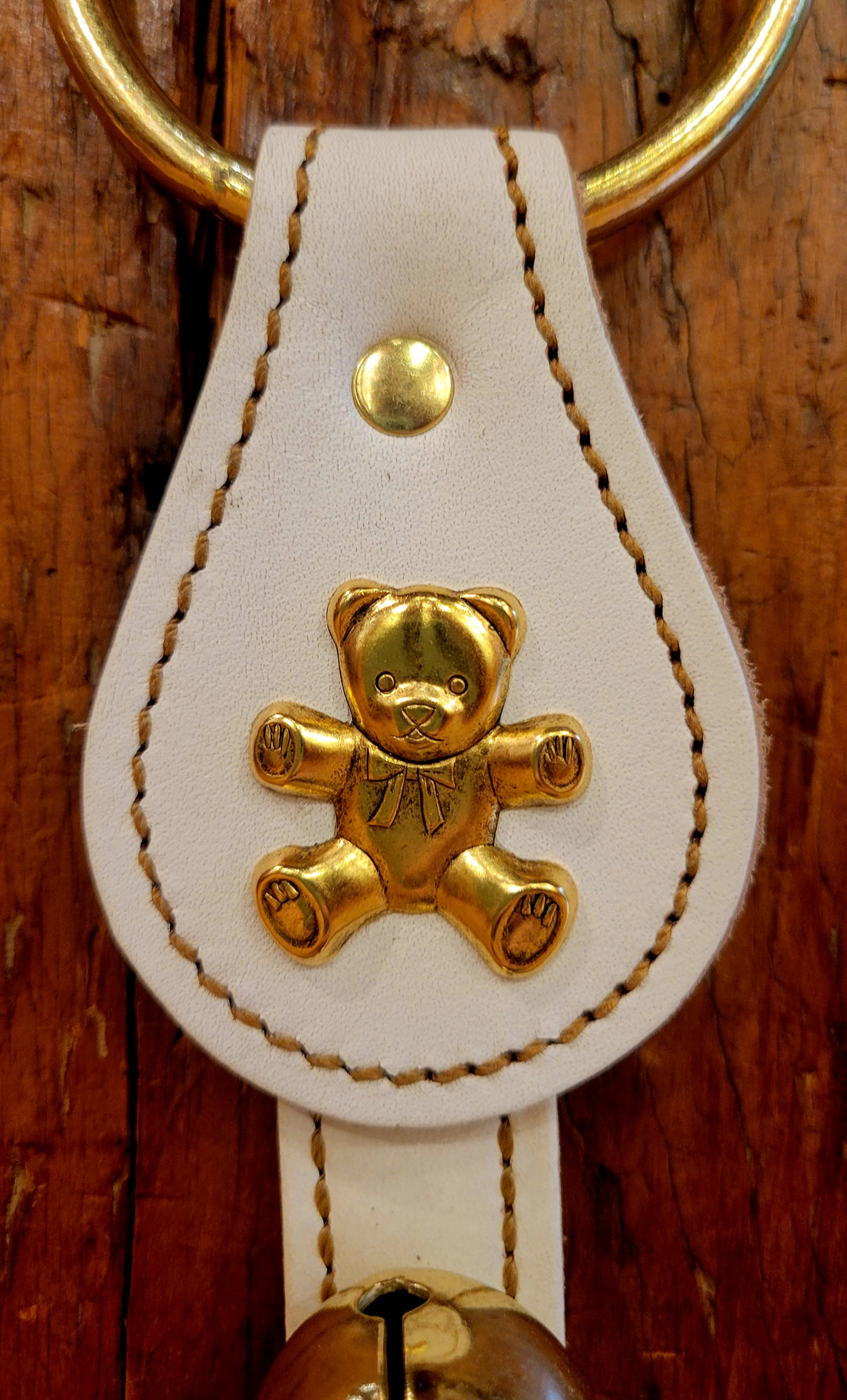 Leather Bells with Teddy Bear Charm