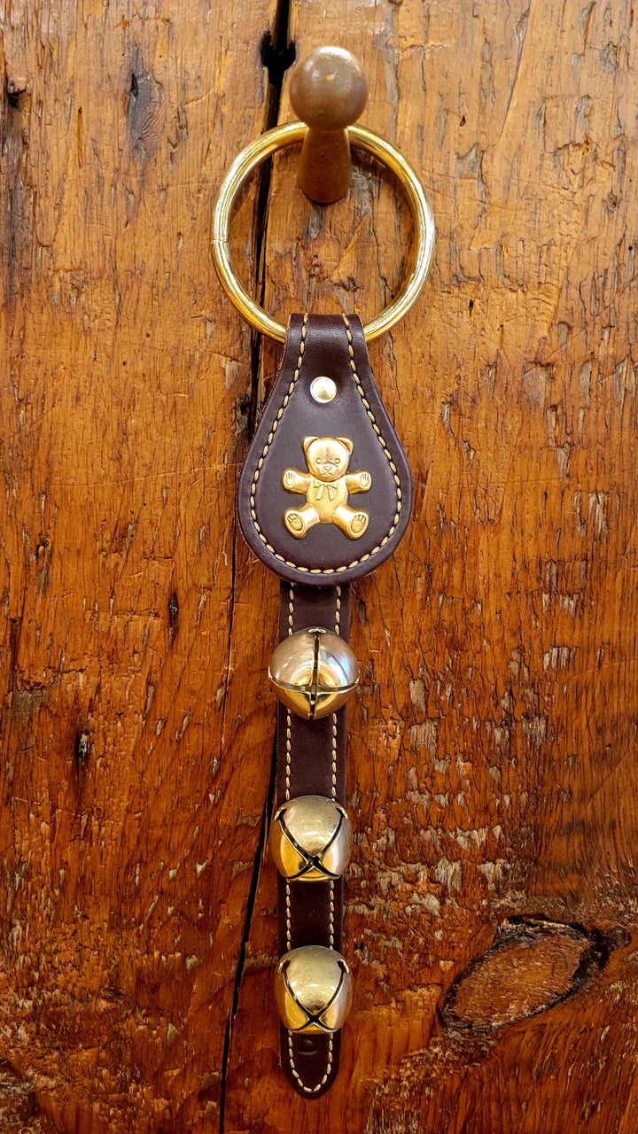 Leather Bells with Teddy Bear Charm