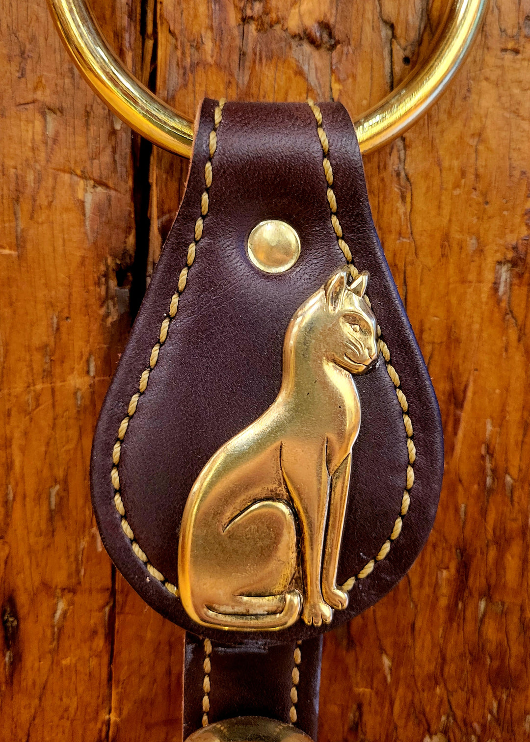 Leather Bells with Cat Charm