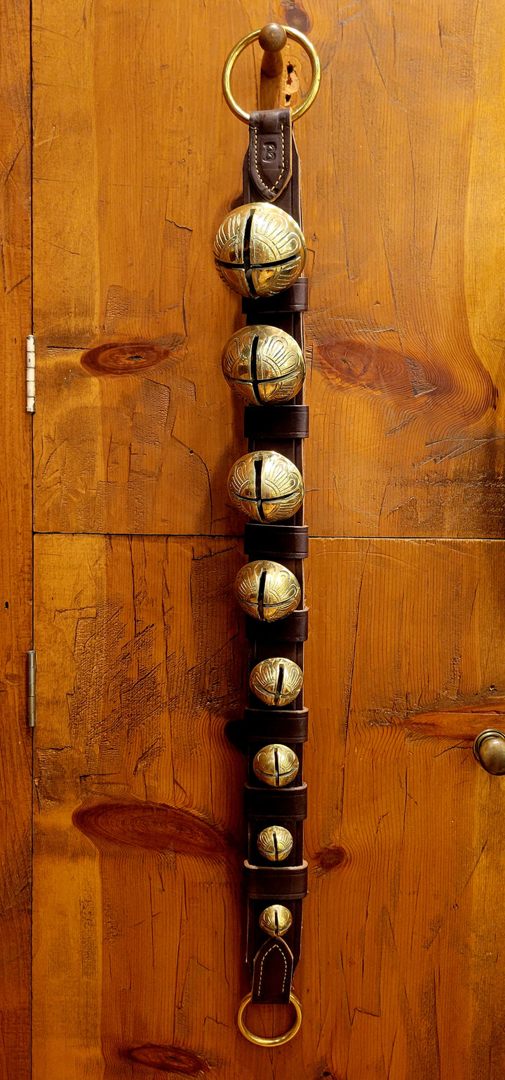 Large Leather Strap with 8 Graduated Bells