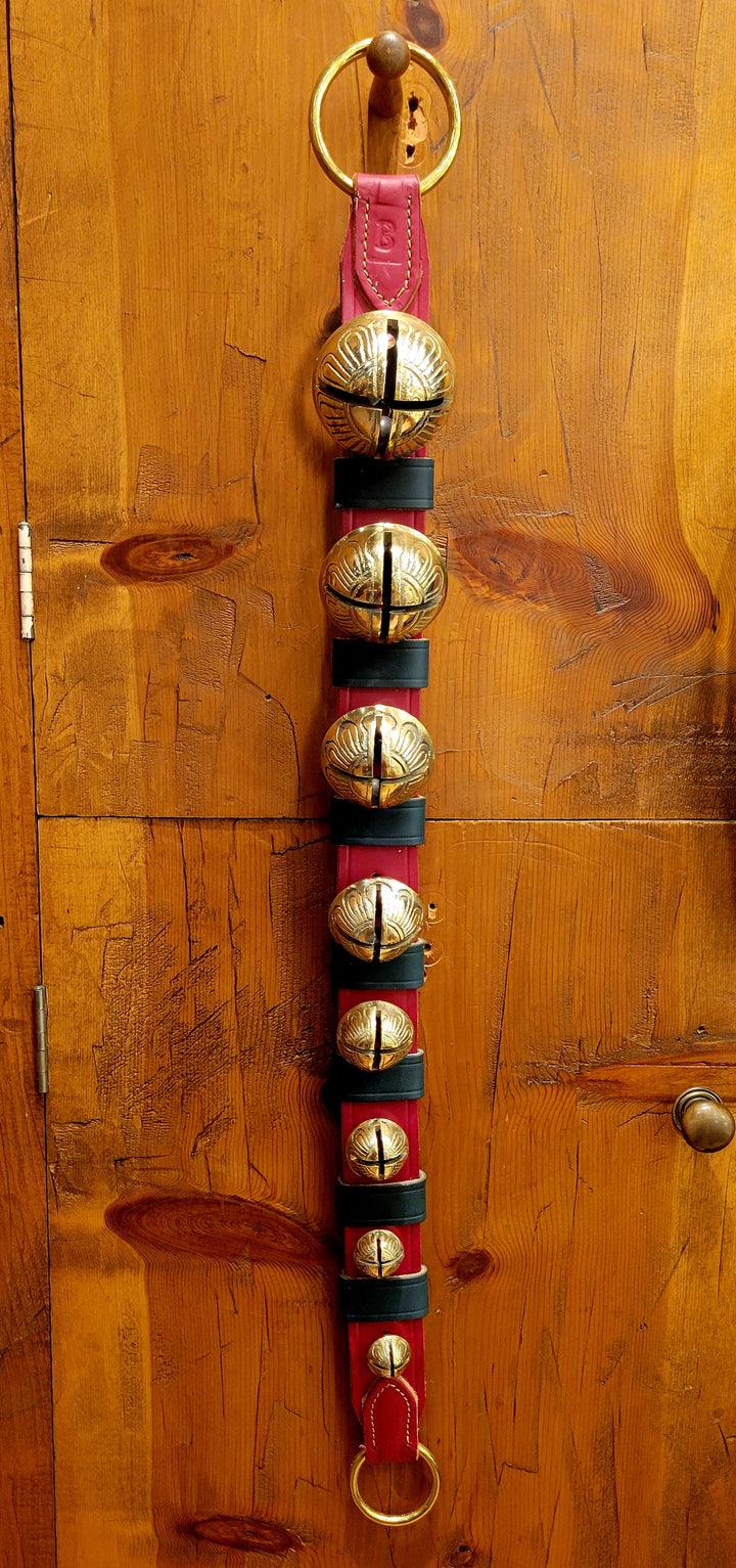 Large Leather Strap with 8 Graduated Bells