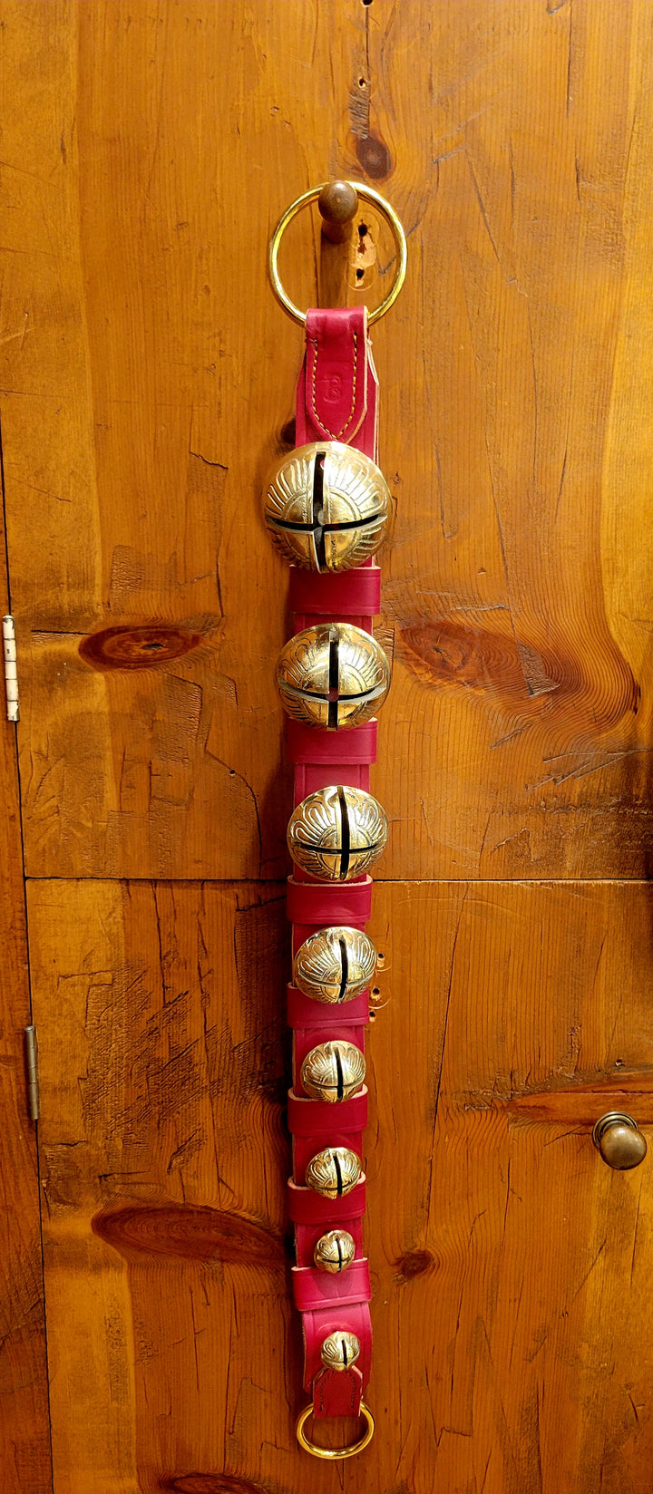 Large Leather Strap with 8 Graduated Bells