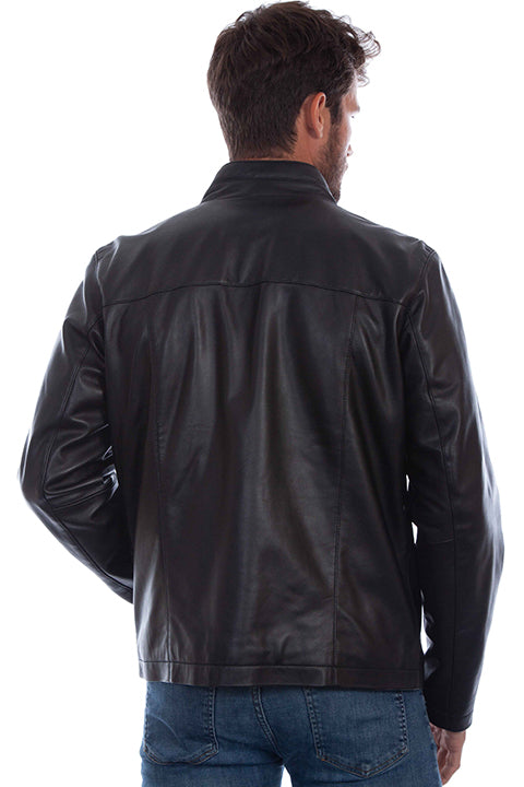 Black Lambskin Leather Jacket - Double Lining