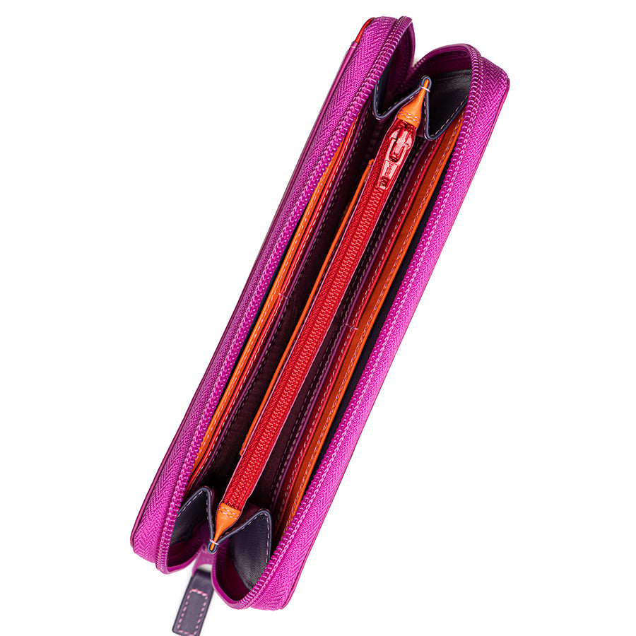 Colorful Large Zip Around Wallet