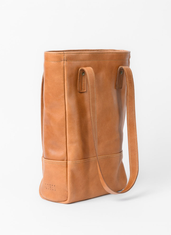 Leather Wine Bottle Tote Bag