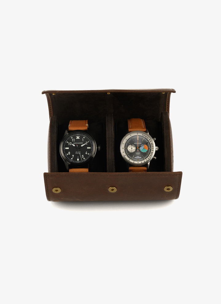 Leather Double Watch Case