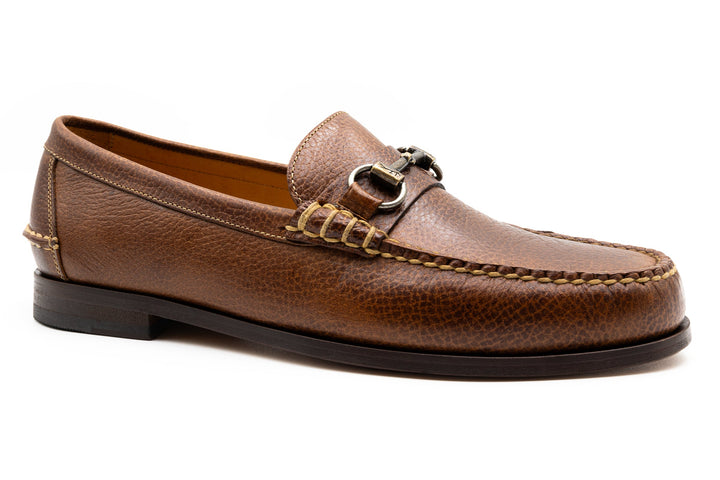 All American Horse Bit Loafers in Pebble Grain Water Buffalo Leather