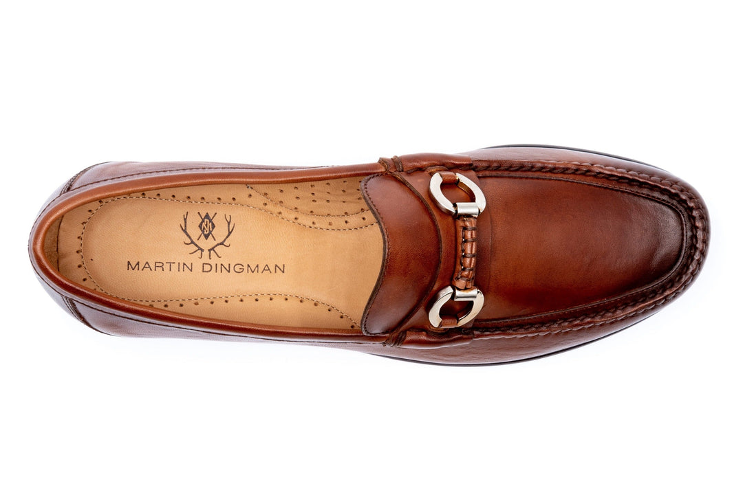 Maxwell Hand Finished Sheep Skin Leather Horse Bit Loafers - Whiskey