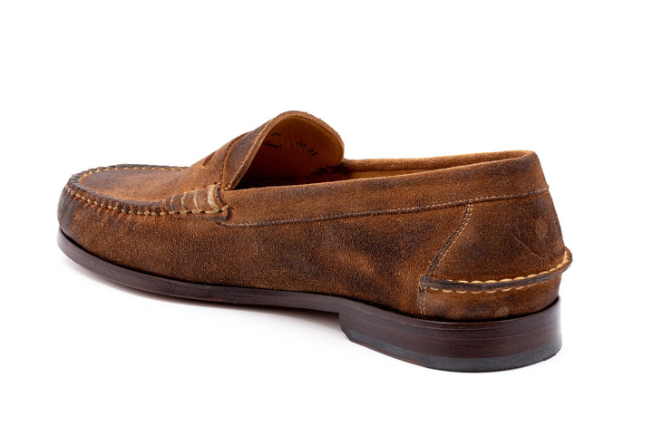 All American Waxed Water Repellent Suede Penny Loafers