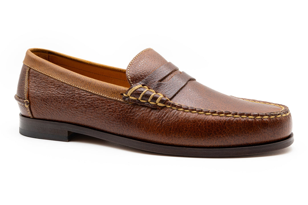All American Pebble Grain Water Buffalo Leather Penny Loafers
