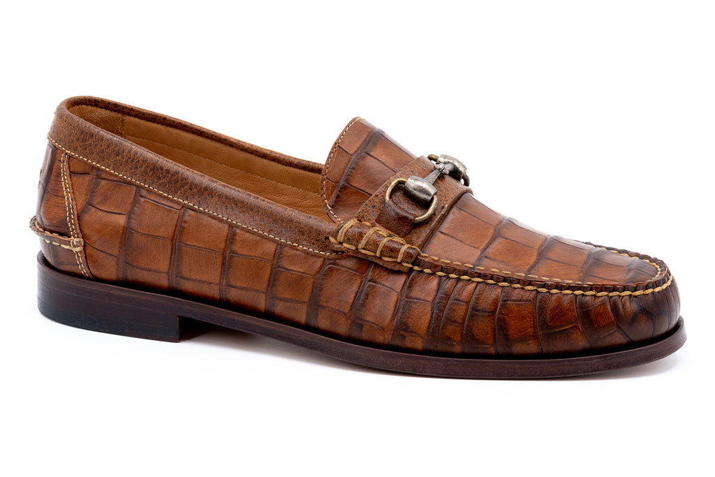 All American Horse Bit Loafers in Alligator Grain