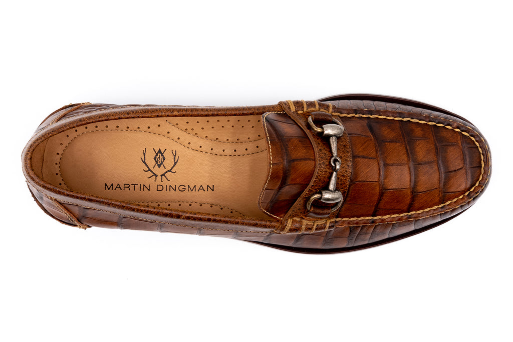 All American Horse Bit Loafers in Alligator Grain