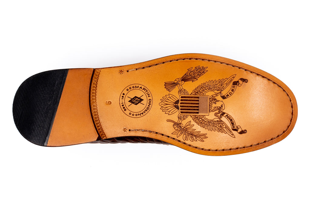 All American Horse Bit Loafers in Alligator Grain