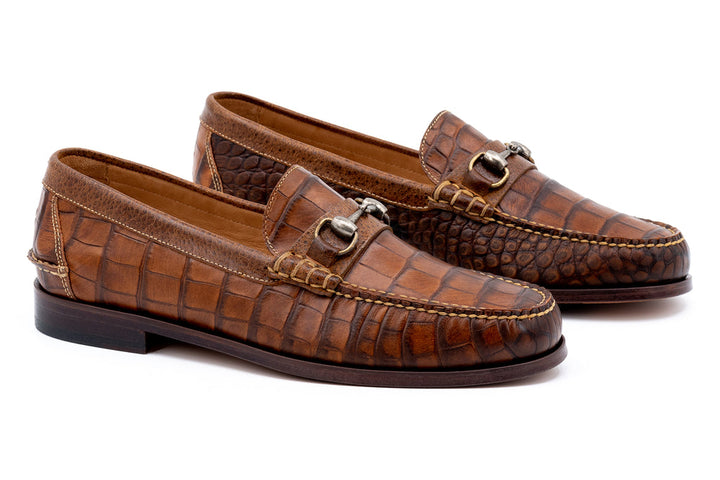 All American Horse Bit Loafers in Alligator Grain