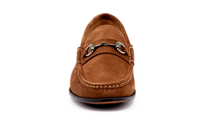 Water Repellent Suede Leather Horse Bit Loafers