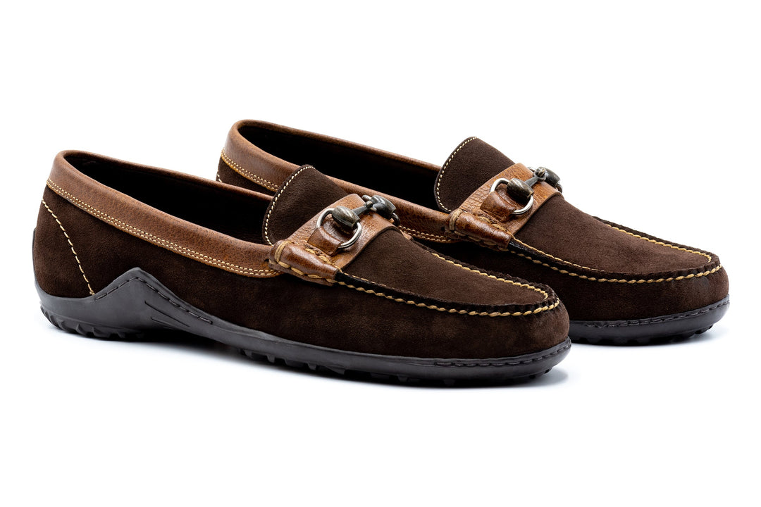 Wild African Kudu Suede Leather Horse Bit Loafers