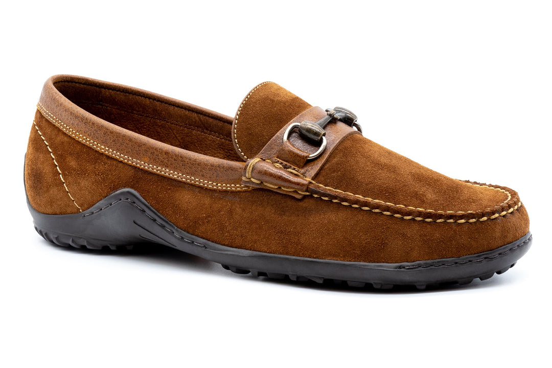Wild African Kudu Suede Leather Horse Bit Loafers