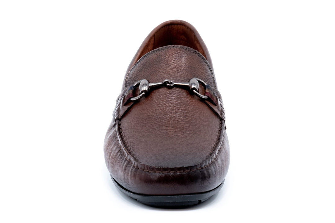 Tumbled Glove Leather Horse Bit Loafers