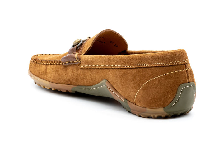 Bill Horse Bit Penny Loafers in Water Repellent Suede Leather