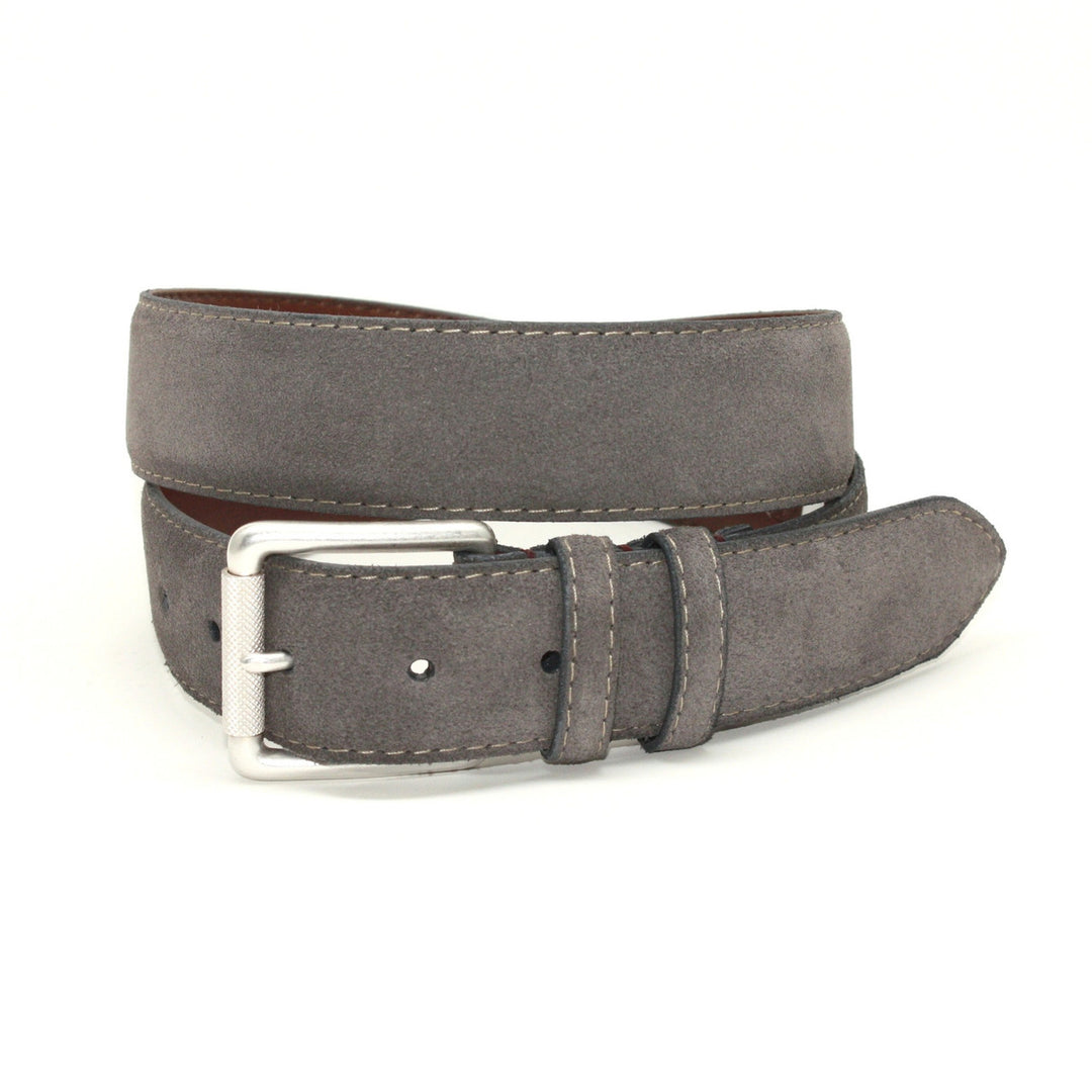 European Sueded Calfskin Belt - Slate (Grey)