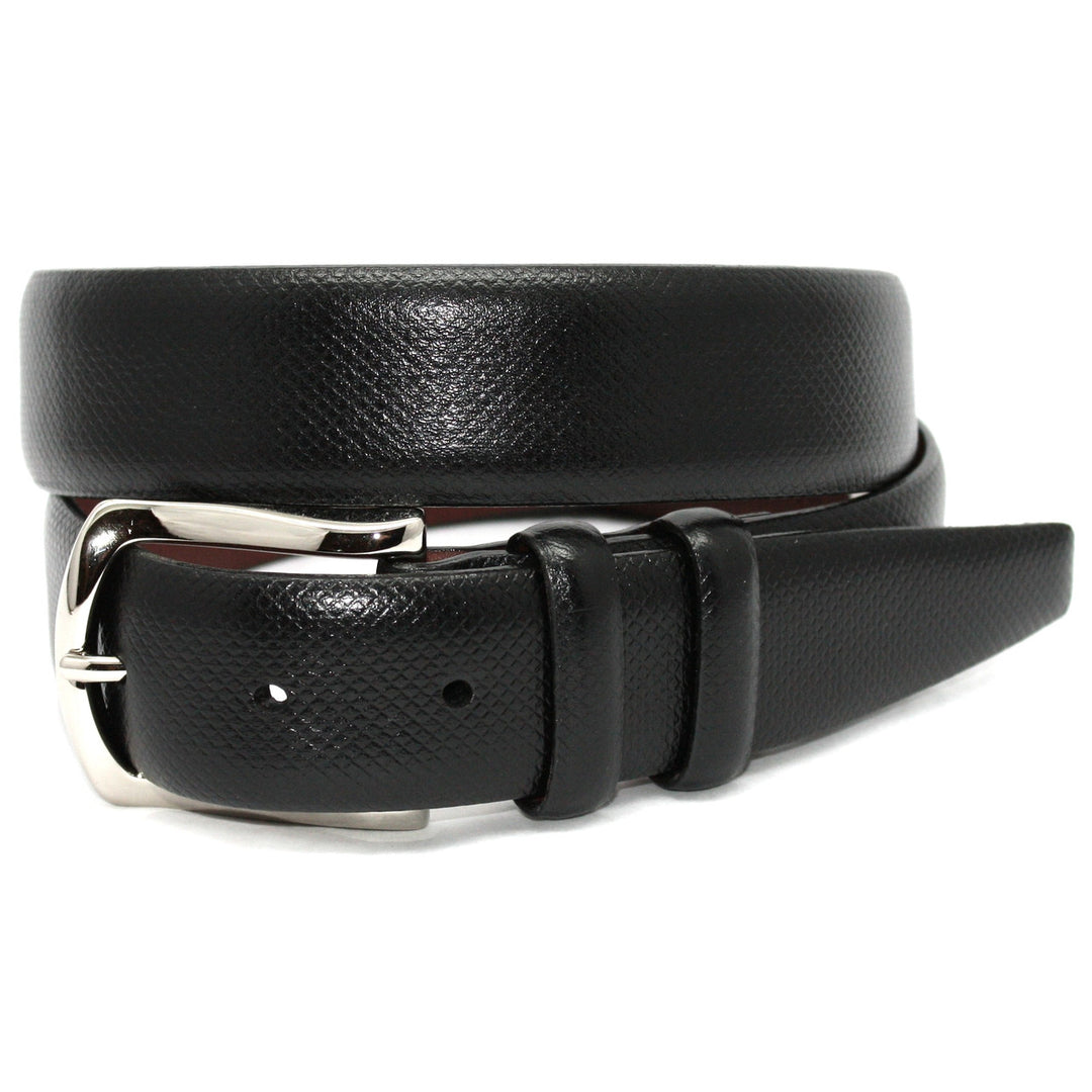 Italian Bulgaro Calfskin Belt - Black