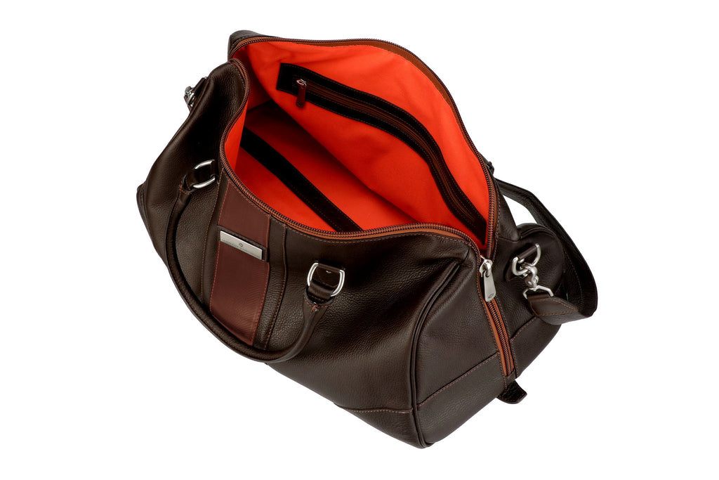 Tumbled Saddle Leather Polocrosse Duffel