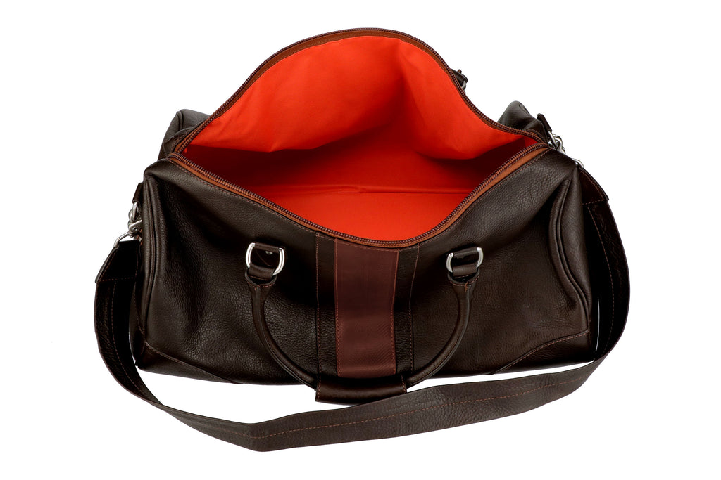 Tumbled Saddle Leather Polocrosse Duffel