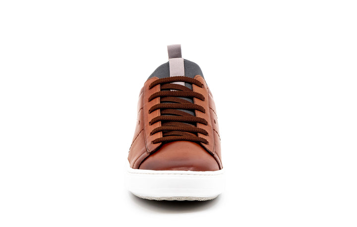Hand Finished Sheep Skin Leather Sneakers - Whiskey