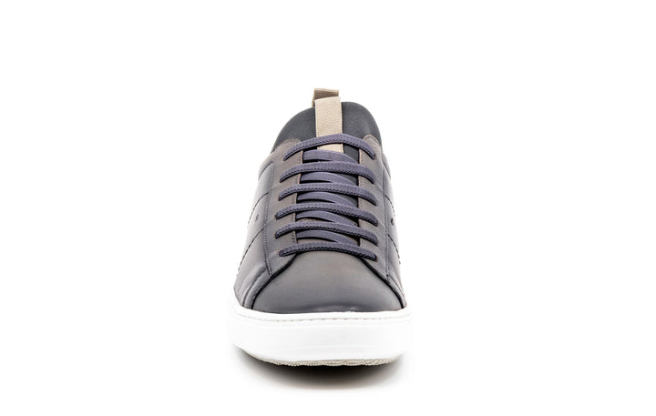 Hand Finished Sheep Skin Leather Sneakers - Slate