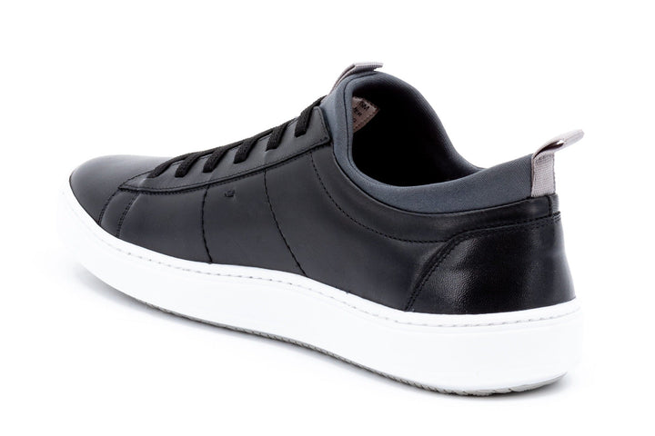 Hand Finished Sheep Skin Leather Sneakers - Black