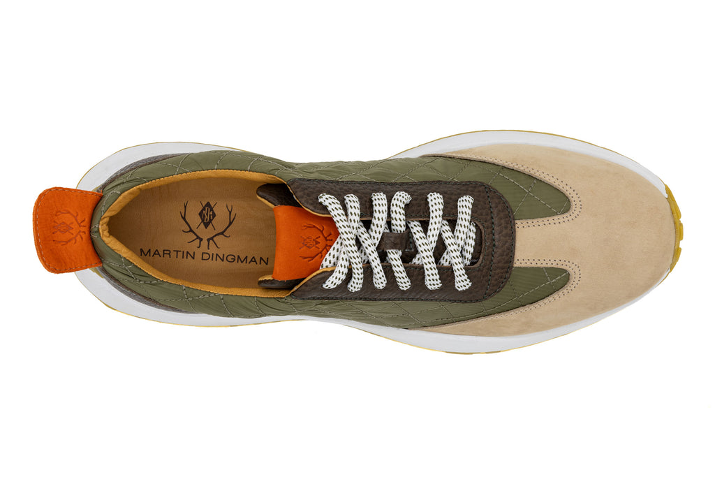 Marathon Sneaker in Nylon with Leather and Nubuck Trim