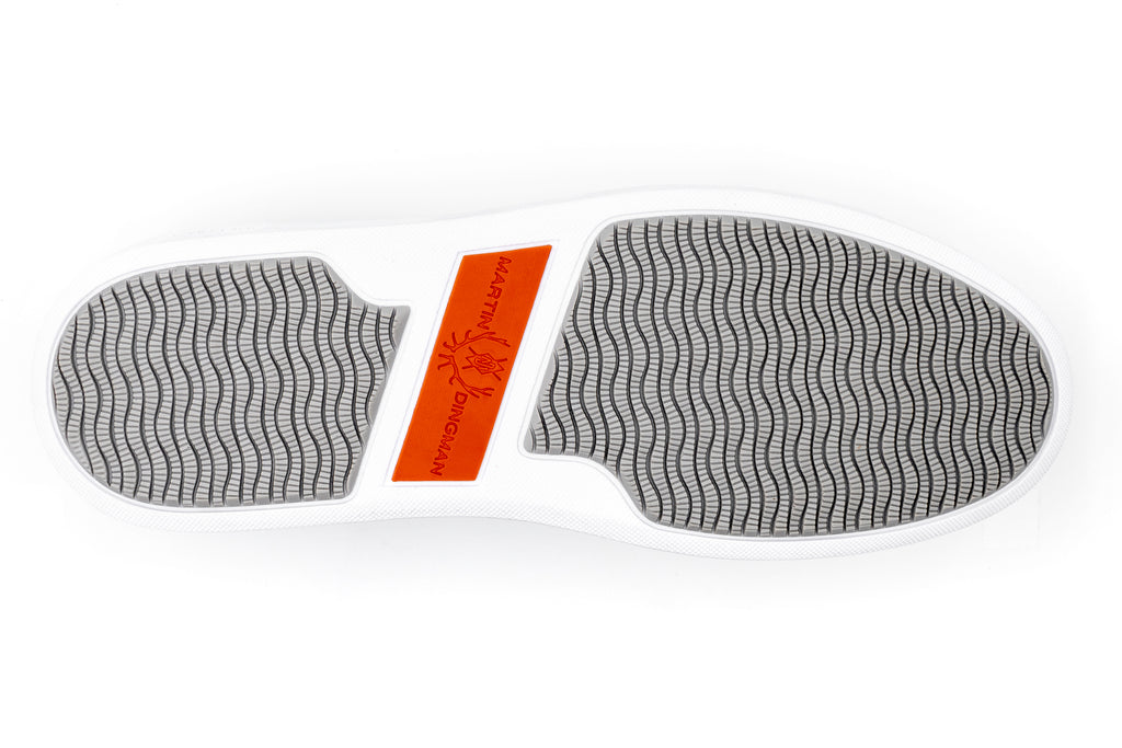 Cameron Hand Finished Sheep Skin Leather Sneakers - White