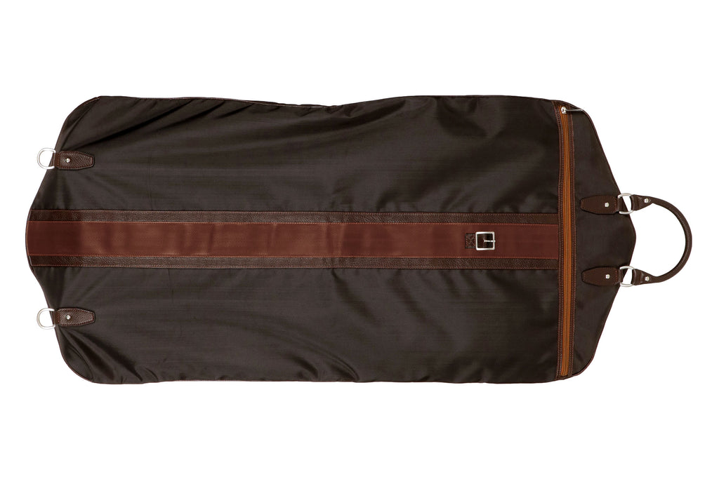 Tumbled Saddle Leather Coachman Garment Bag