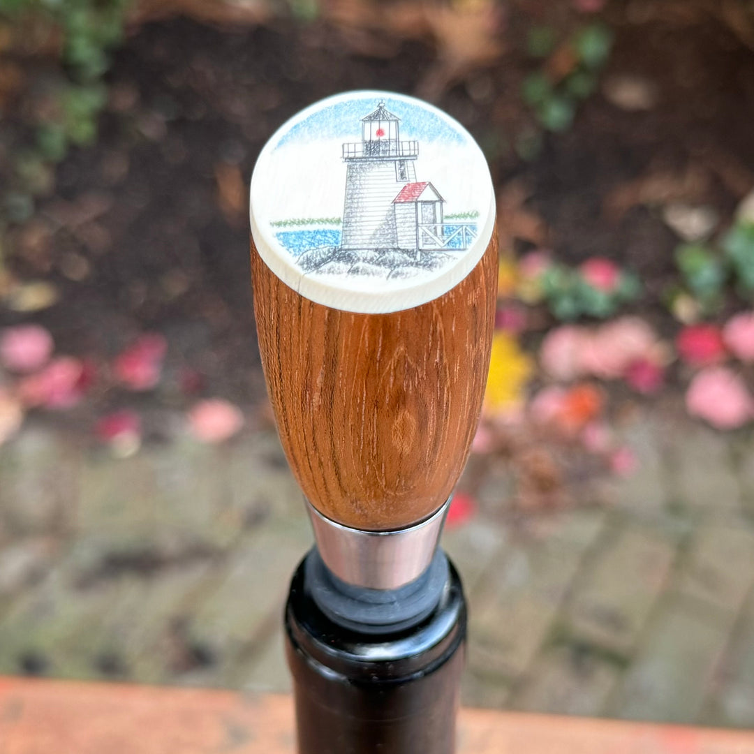 Brant Point Lighthouse - Scrimshaw Bottle Stopper