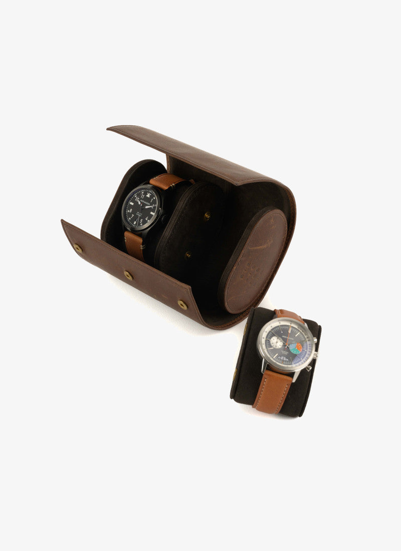 Leather Double Watch Case