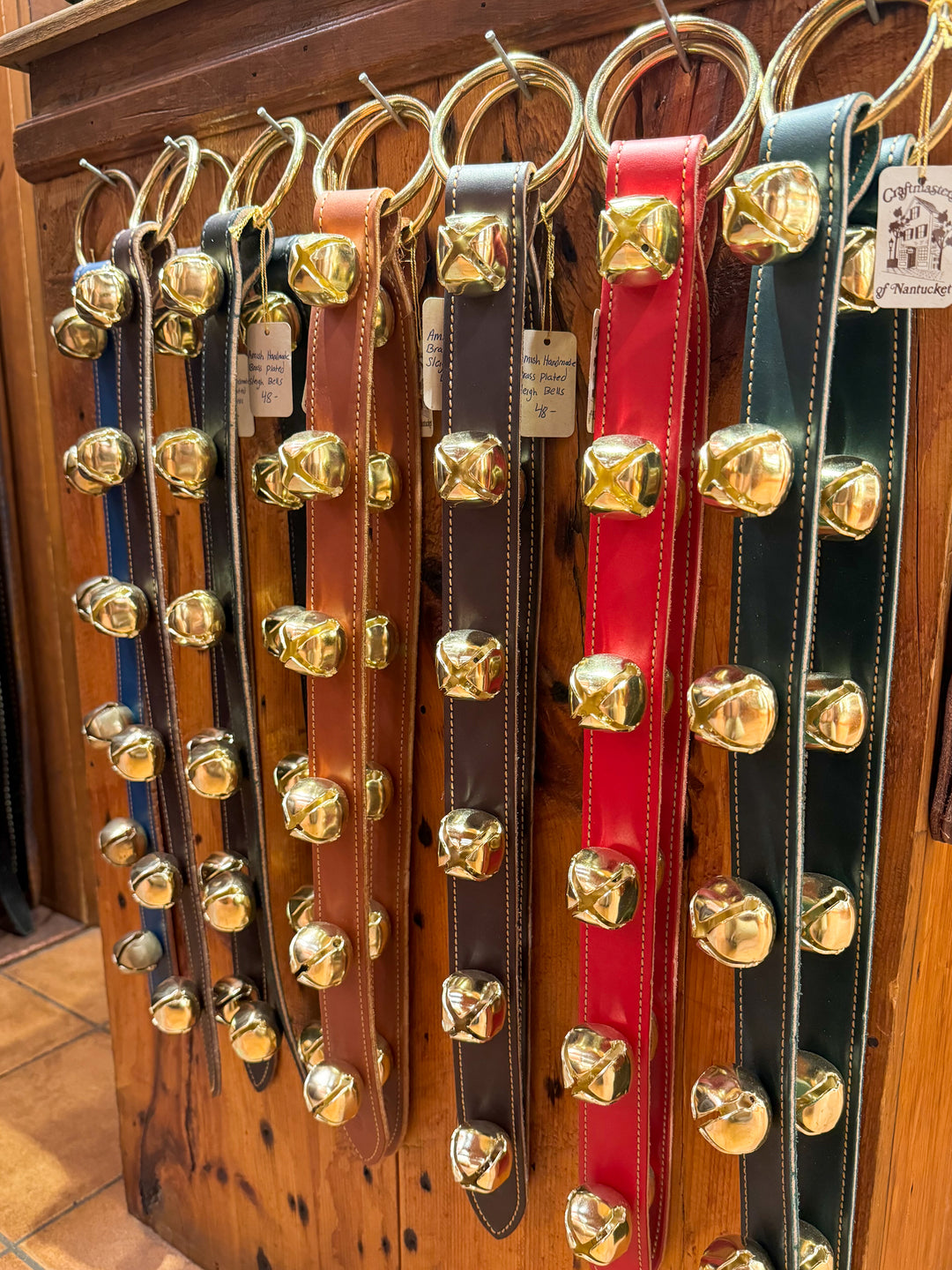 Leather 24 Inch Stitched - 6 Plated Bells