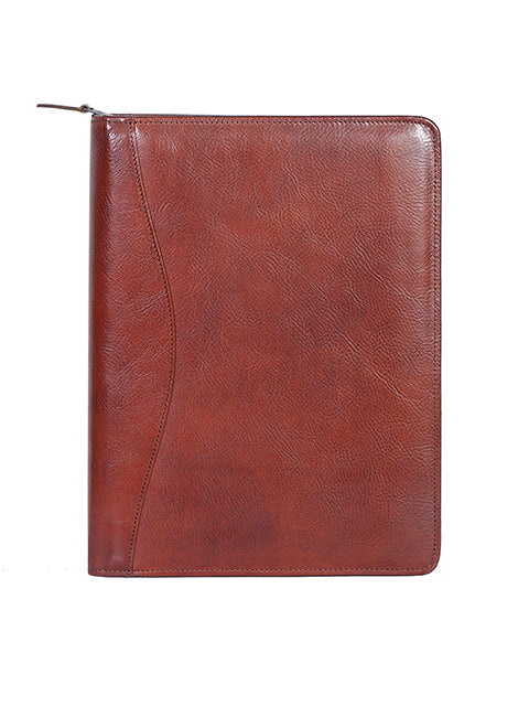 Zipper Leather Letter Pad
